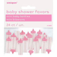 Pink Mini Baby Bottles Favors